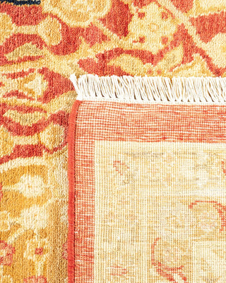 Contemporary Eclectic Orange Wool Area Rug 8' 2" x 9' 9" - Solo Rugs