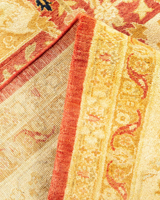 Contemporary Eclectic Orange Wool Area Rug 8' 2" x 9' 9" - Solo Rugs