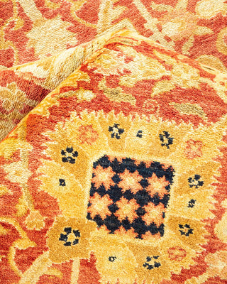 Contemporary Eclectic Orange Wool Area Rug 8' 2" x 9' 9" - Solo Rugs