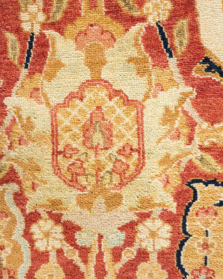 Contemporary Eclectic Orange Wool Area Rug 8' 0" x 10' 2" - Solo Rugs