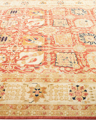 Contemporary Eclectic Orange Wool Area Rug 8' 0" x 10' 2" - Solo Rugs