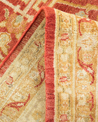 Contemporary Eclectic Orange Wool Area Rug 8' 0" x 10' 2" - Solo Rugs