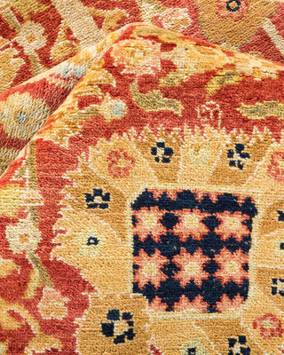 Contemporary Eclectic Orange Wool Area Rug 8' 0" x 10' 2" - Solo Rugs