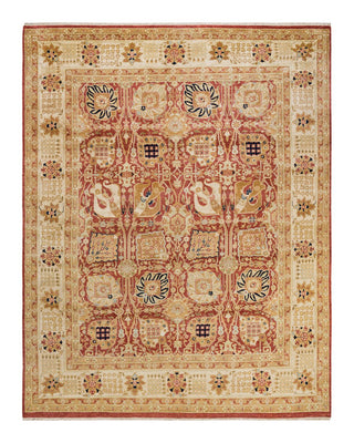 Contemporary Eclectic Orange Wool Area Rug 8' 0" x 10' 2" - Solo Rugs