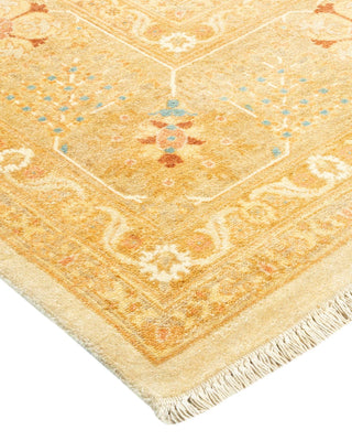 Contemporary Eclectic Ivory Wool Area Rug 8' 0" x 9' 10" - Solo Rugs