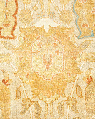 Contemporary Eclectic Ivory Wool Area Rug 8' 0" x 9' 10" - Solo Rugs