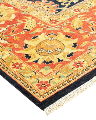 Contemporary Eclectic Black Wool Area Rug 8' 1" x 10' 2" - Solo Rugs