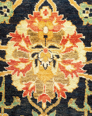 Contemporary Eclectic Black Wool Area Rug 8' 1" x 10' 2" - Solo Rugs