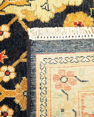 Contemporary Eclectic Black Wool Area Rug 8' 1" x 10' 2" - Solo Rugs