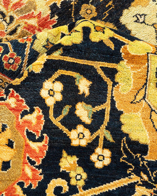 Contemporary Eclectic Black Wool Area Rug 8' 1" x 10' 2" - Solo Rugs