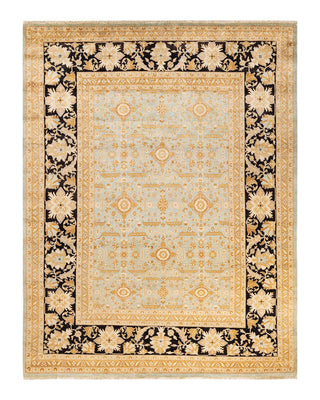 Contemporary Eclectic Light Blue Wool Area Rug 8' 1" x 10' 5" - Solo Rugs