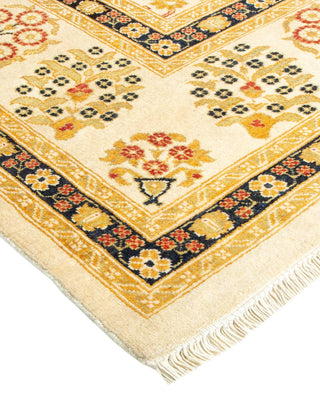 Contemporary Eclectic Ivory Wool Area Rug 8' 1" x 10' 3" - Solo Rugs