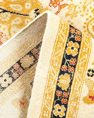 Contemporary Eclectic Ivory Wool Area Rug 8' 1" x 10' 3" - Solo Rugs