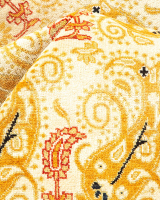 Contemporary Eclectic Ivory Wool Area Rug 8' 1" x 10' 3" - Solo Rugs