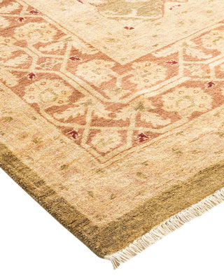 Contemporary Eclectic Green Wool Area Rug 8' 1" x 10' 7" - Solo Rugs