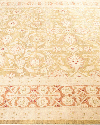 Contemporary Eclectic Green Wool Area Rug 8' 1" x 10' 7" - Solo Rugs