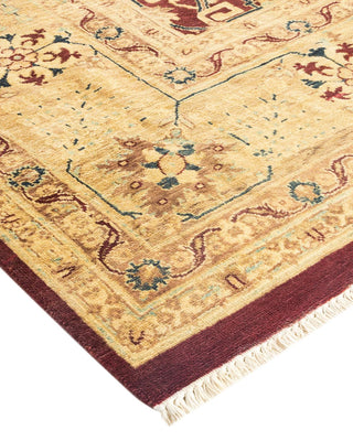 Contemporary Eclectic Red Wool Area Rug 7' 10" x 9' 10" - Solo Rugs