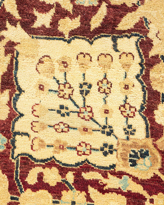 Contemporary Eclectic Red Wool Area Rug 7' 10" x 9' 10" - Solo Rugs