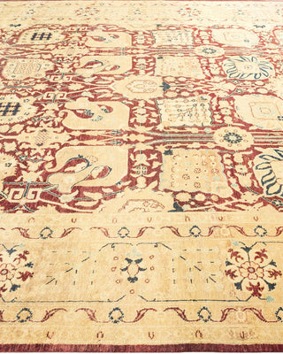 Contemporary Eclectic Red Wool Area Rug 7' 10" x 9' 10" - Solo Rugs