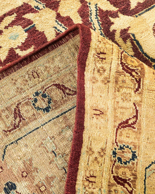 Contemporary Eclectic Red Wool Area Rug 7' 10" x 9' 10" - Solo Rugs