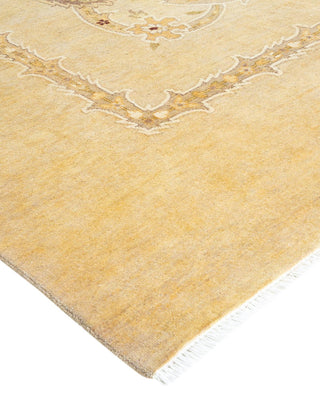 Contemporary Eclectic Ivory Wool Area Rug 7' 10" x 10' 2" - Solo Rugs
