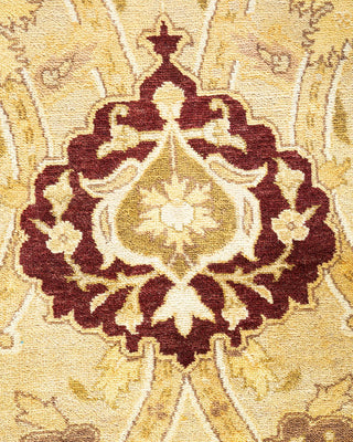 Contemporary Eclectic Ivory Wool Area Rug 7' 10" x 10' 2" - Solo Rugs