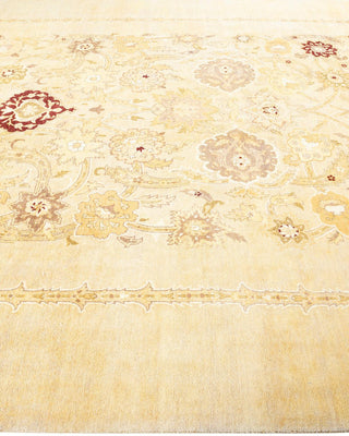 Contemporary Eclectic Ivory Wool Area Rug 7' 10" x 10' 2" - Solo Rugs
