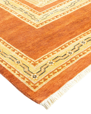 Contemporary Eclectic Brown Wool Area Rug 8' 2" x 9' 10" - Solo Rugs
