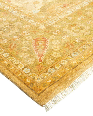 Contemporary Eclectic Yellow Wool Area Rug 8' 0" x 10' 7" - Solo Rugs