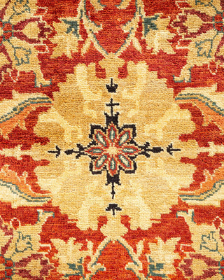 Contemporary Eclectic Orange Wool Area Rug 8' 0" x 10' 7" - Solo Rugs