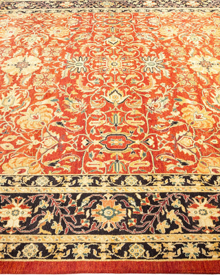Contemporary Eclectic Orange Wool Area Rug 8' 0" x 10' 7" - Solo Rugs