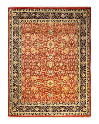 Contemporary Eclectic Orange Wool Area Rug 8' 0" x 10' 7" - Solo Rugs