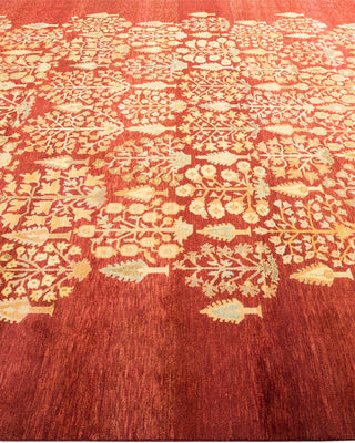Contemporary Eclectic Red Wool Area Rug 8' 2" x 10' 1" - Solo Rugs
