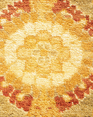Contemporary Eclectic Green Wool Area Rug 8' 0" x 10' 10" - Solo Rugs