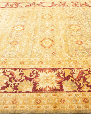 Contemporary Eclectic Green Wool Area Rug 8' 0" x 10' 10" - Solo Rugs