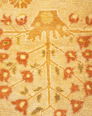 Contemporary Eclectic Ivory Wool Area Rug 6' 0" x 9' 1" - Solo Rugs