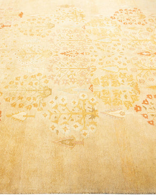 Contemporary Eclectic Ivory Wool Area Rug 6' 0" x 9' 1" - Solo Rugs