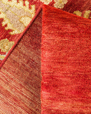 Contemporary Eclectic Red Wool Area Rug 6' 1" x 8' 10" - Solo Rugs