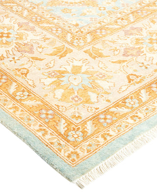 Contemporary Eclectic Light Blue Wool Area Rug 5' 10" x 9' 3" - Solo Rugs