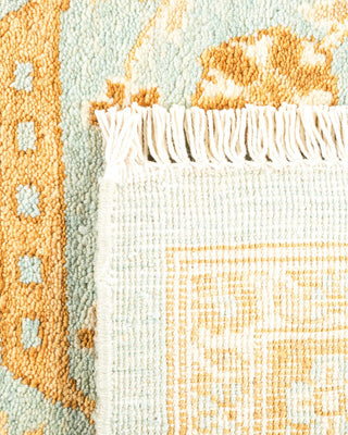 Contemporary Eclectic Light Blue Wool Area Rug 5' 10" x 9' 3" - Solo Rugs