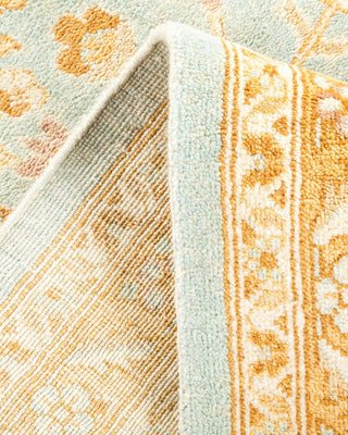 Contemporary Eclectic Light Blue Wool Area Rug 5' 10" x 9' 3" - Solo Rugs