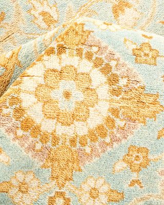 Contemporary Eclectic Light Blue Wool Area Rug 5' 10" x 9' 3" - Solo Rugs