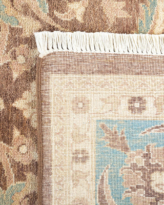 Contemporary Eclectic Brown Wool Area Rug 6' 1" x 8' 10" - Solo Rugs