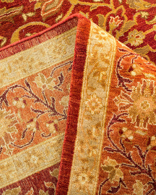 Contemporary Eclectic Orange Wool Area Rug 6' 4" x 9' 3" - Solo Rugs