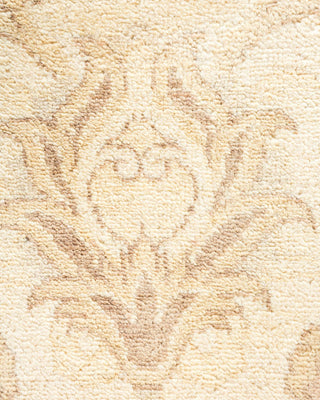 Contemporary Eclectic Ivory Wool Area Rug 6' 1" x 8' 10" - Solo Rugs
