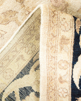 Contemporary Eclectic Ivory Wool Area Rug 6' 1" x 8' 10" - Solo Rugs