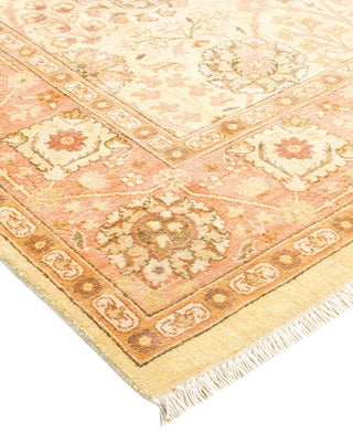 Contemporary Eclectic Ivory Wool Area Rug 6' 1" x 8' 7" - Solo Rugs