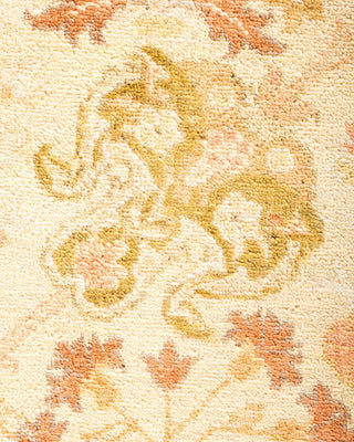 Contemporary Eclectic Ivory Wool Area Rug 6' 1" x 8' 7" - Solo Rugs