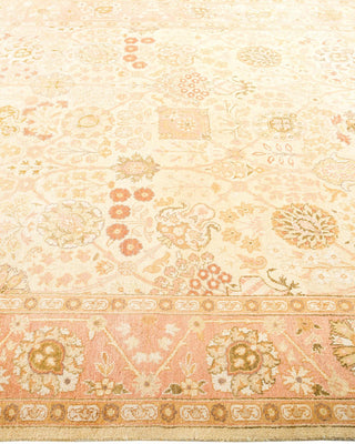 Contemporary Eclectic Ivory Wool Area Rug 6' 1" x 8' 7" - Solo Rugs
