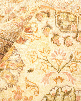 Contemporary Eclectic Ivory Wool Area Rug 6' 1" x 8' 7" - Solo Rugs